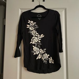 Lucky Brand Embroidered Floral top